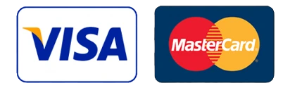 Accepted payment methods: Visa and MasterCard